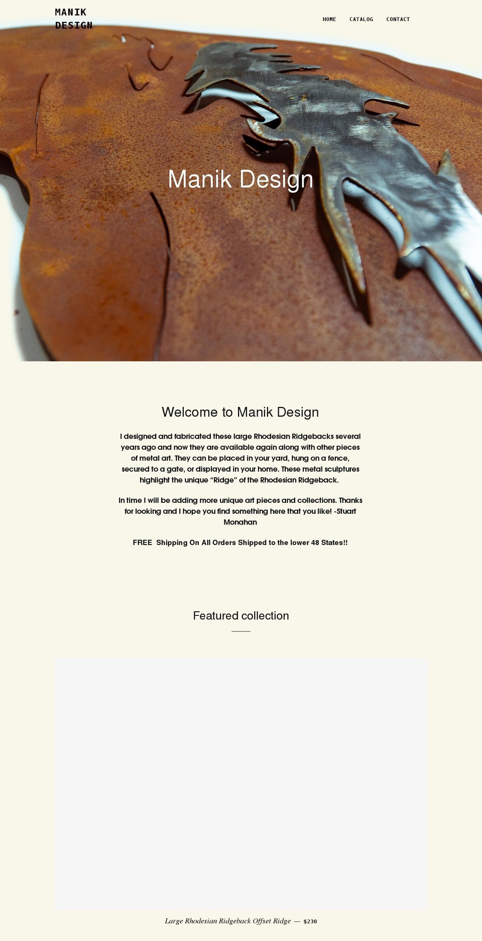 manikdesign.com shopify website screenshot