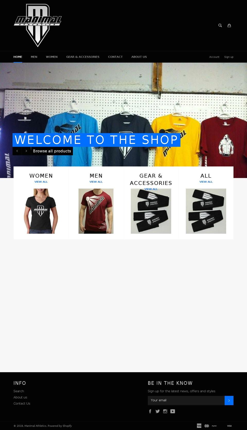 manimalathletics.com — Shopify storefront screenshot