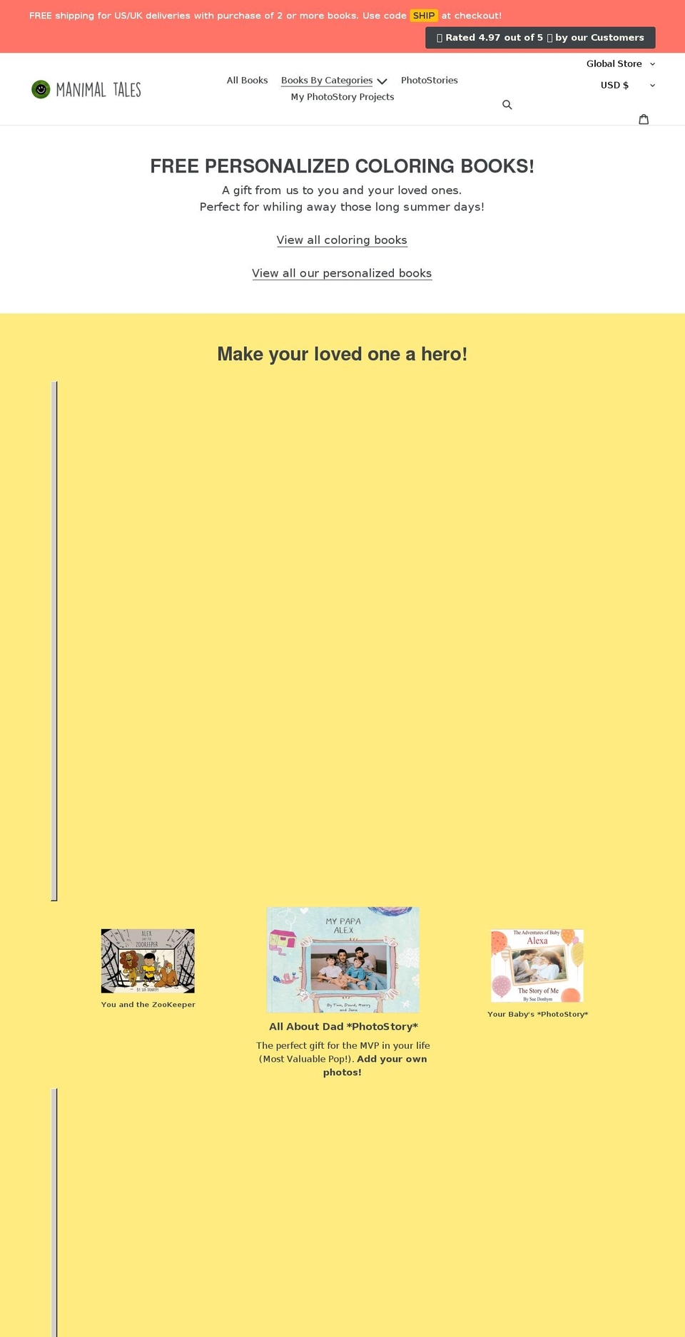 manimaltales.com shopify website screenshot