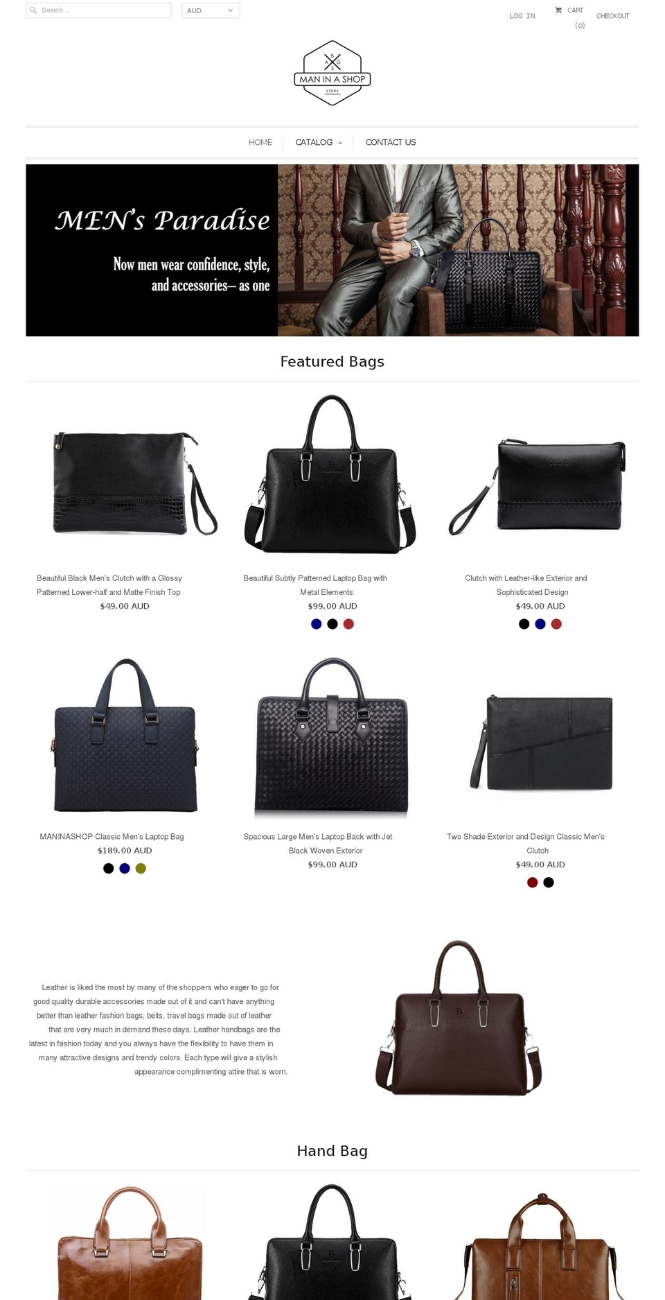 maninashop.com — Shopify storefront screenshot