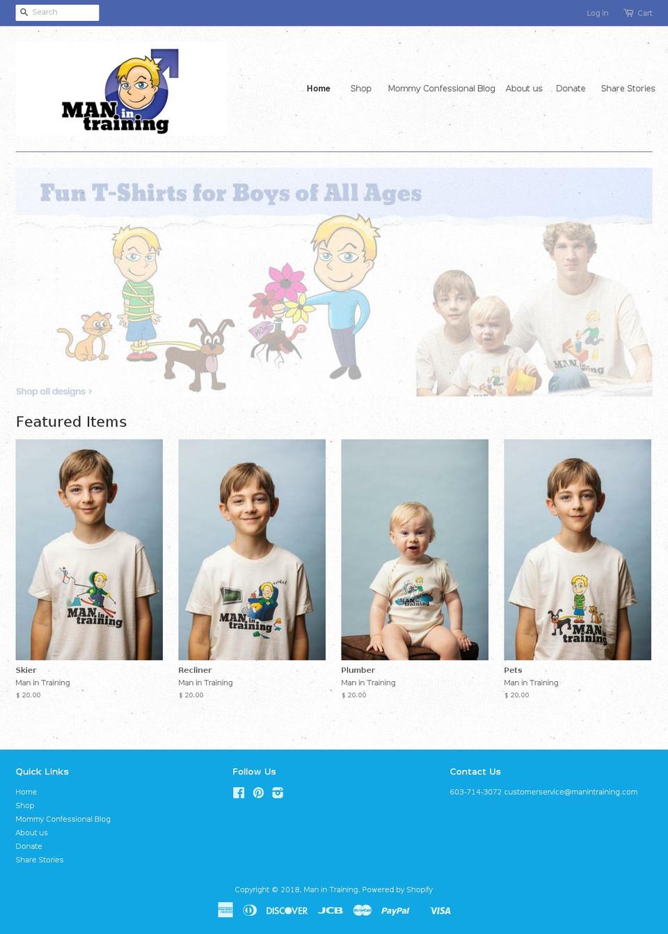manintrainingonline.net shopify website screenshot