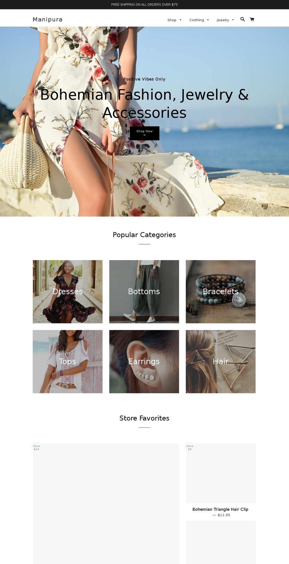 manipurashop.com shopify website screenshot