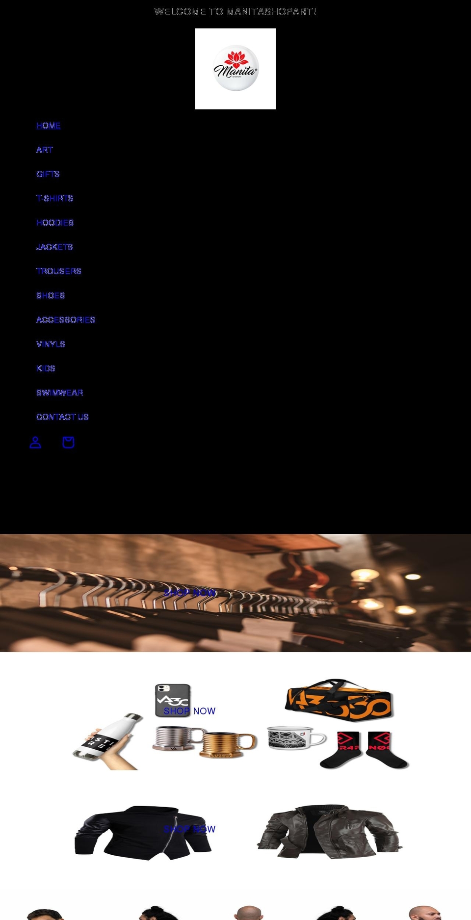 manitashopart.co.uk shopify website screenshot