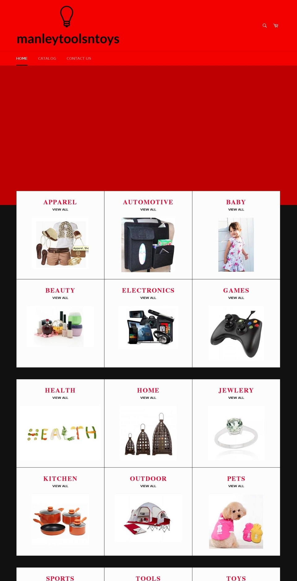 manleytoolsntoys.com — Shopify storefront screenshot