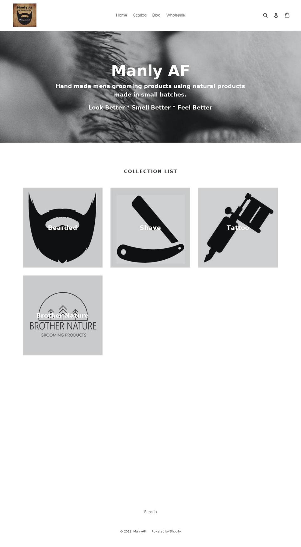 manly-af.com — Shopify storefront screenshot