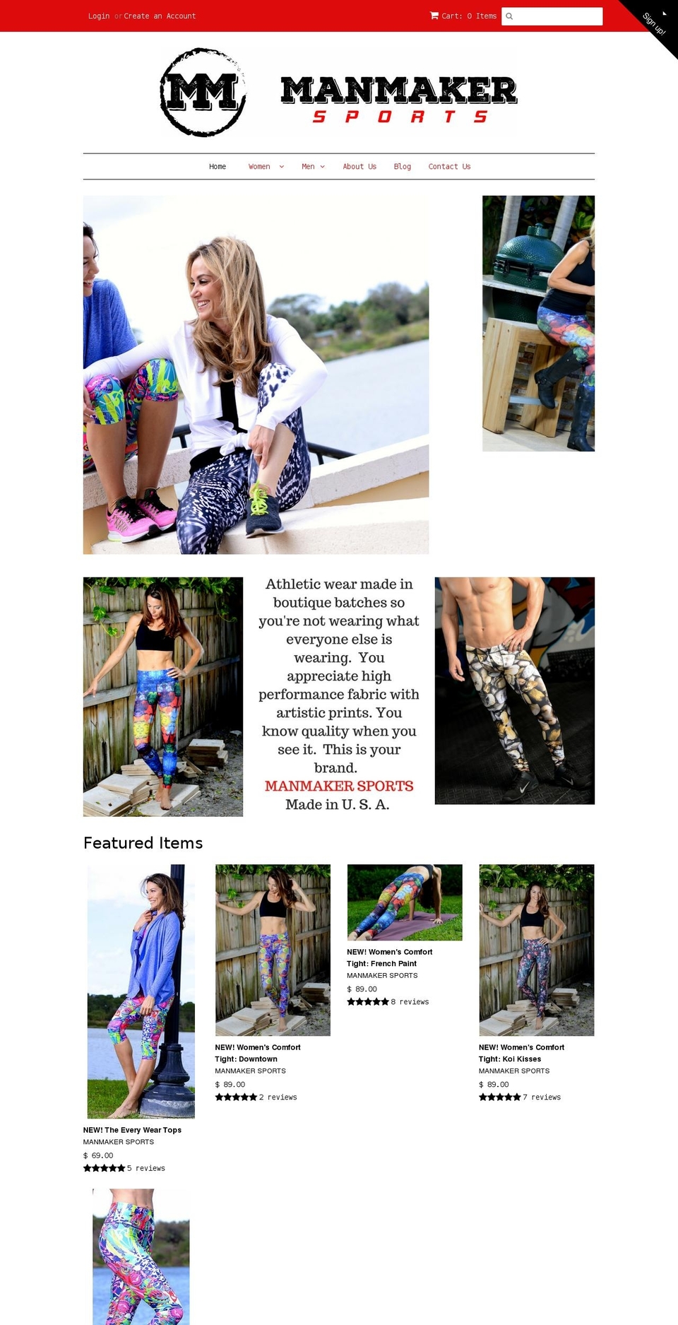 manmakersports.com shopify website screenshot