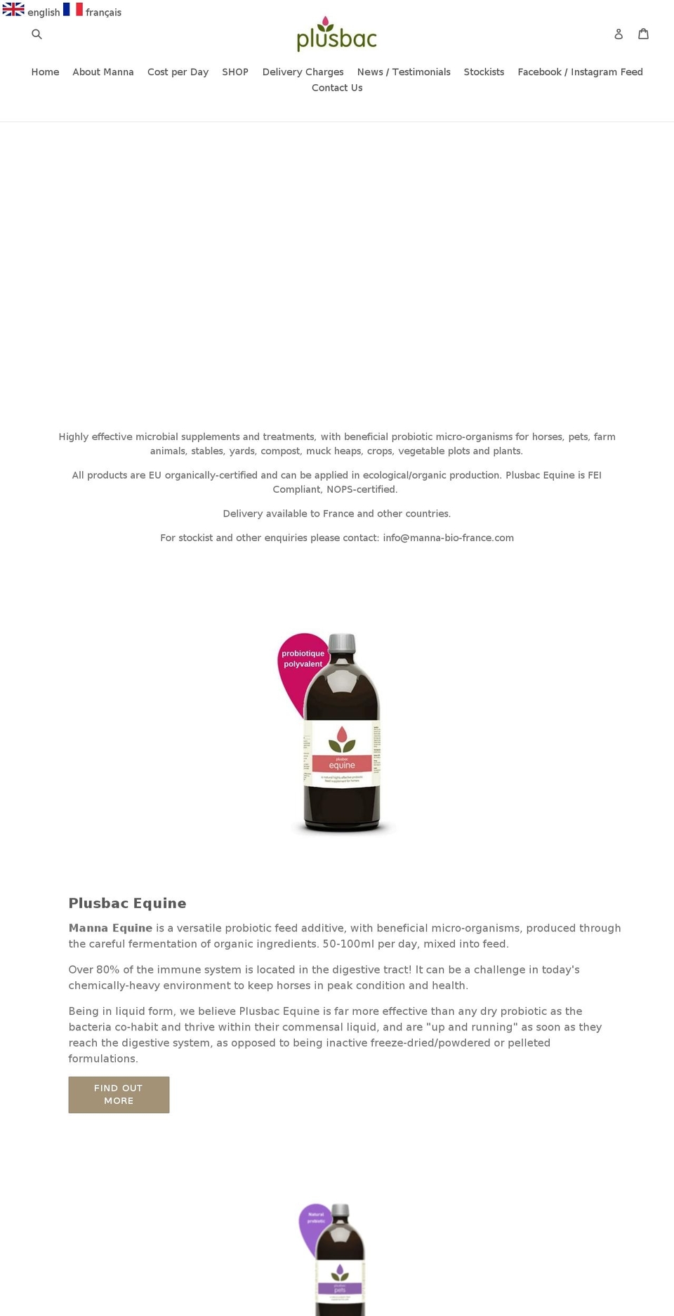 manna-bio-france.com — Shopify storefront screenshot