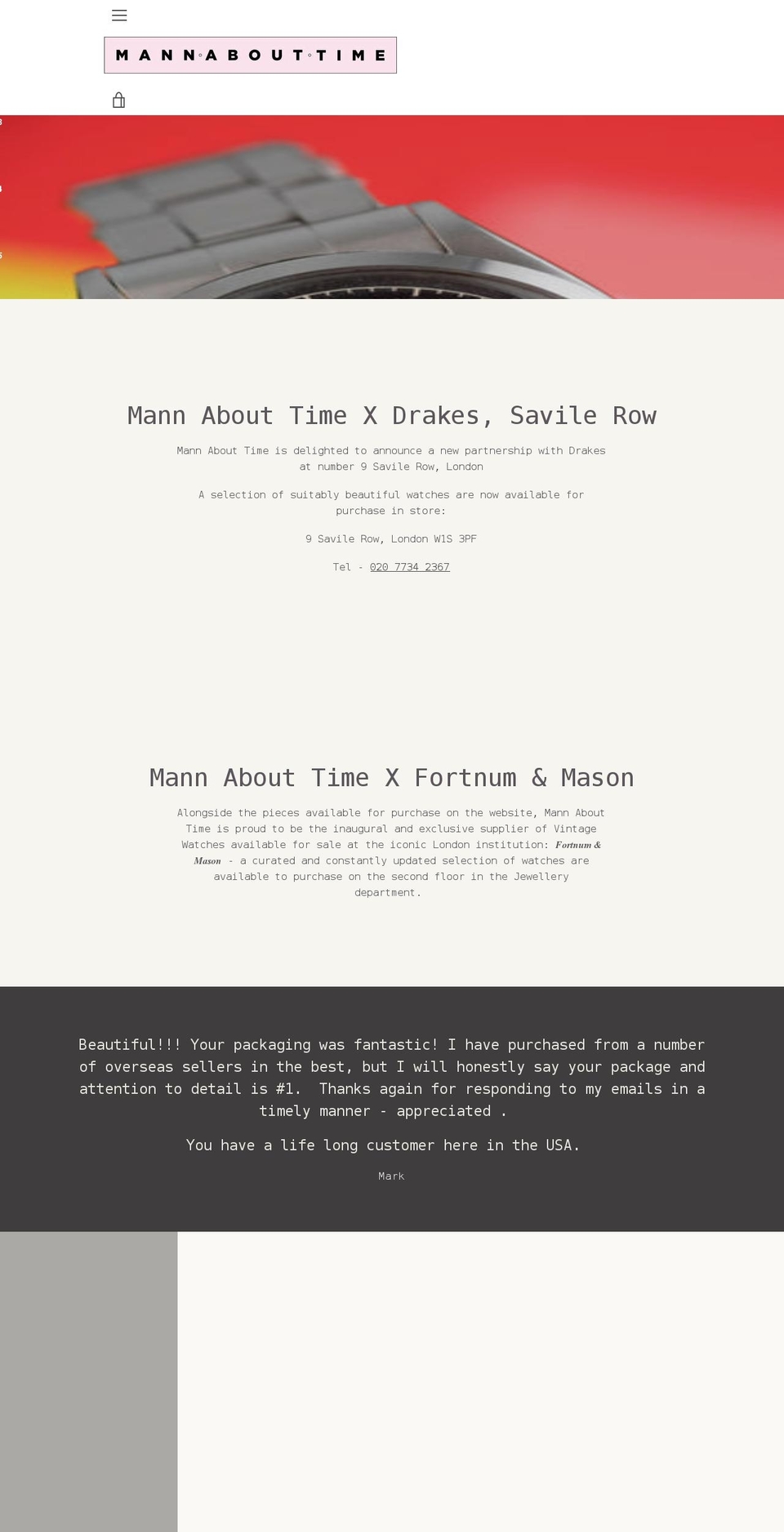 mannabouttime.com shopify website screenshot