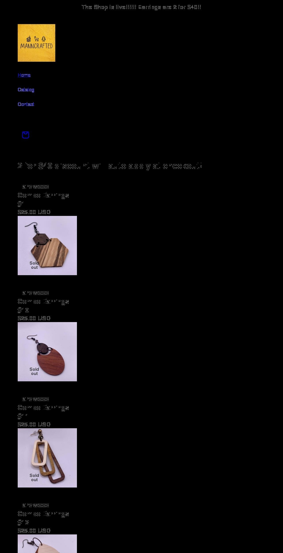 manncrafted.com shopify website screenshot