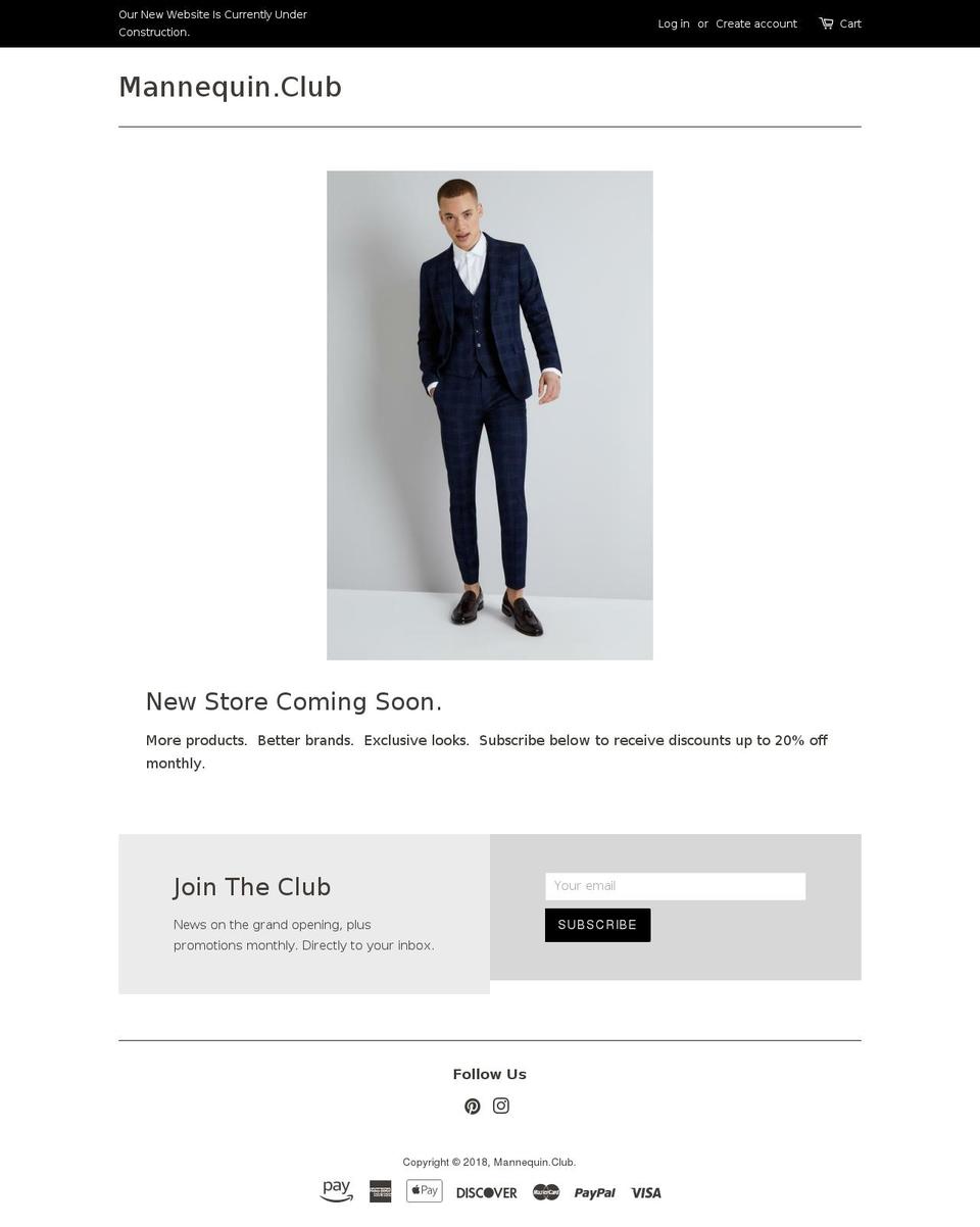mannequinclub.com — Shopify storefront screenshot
