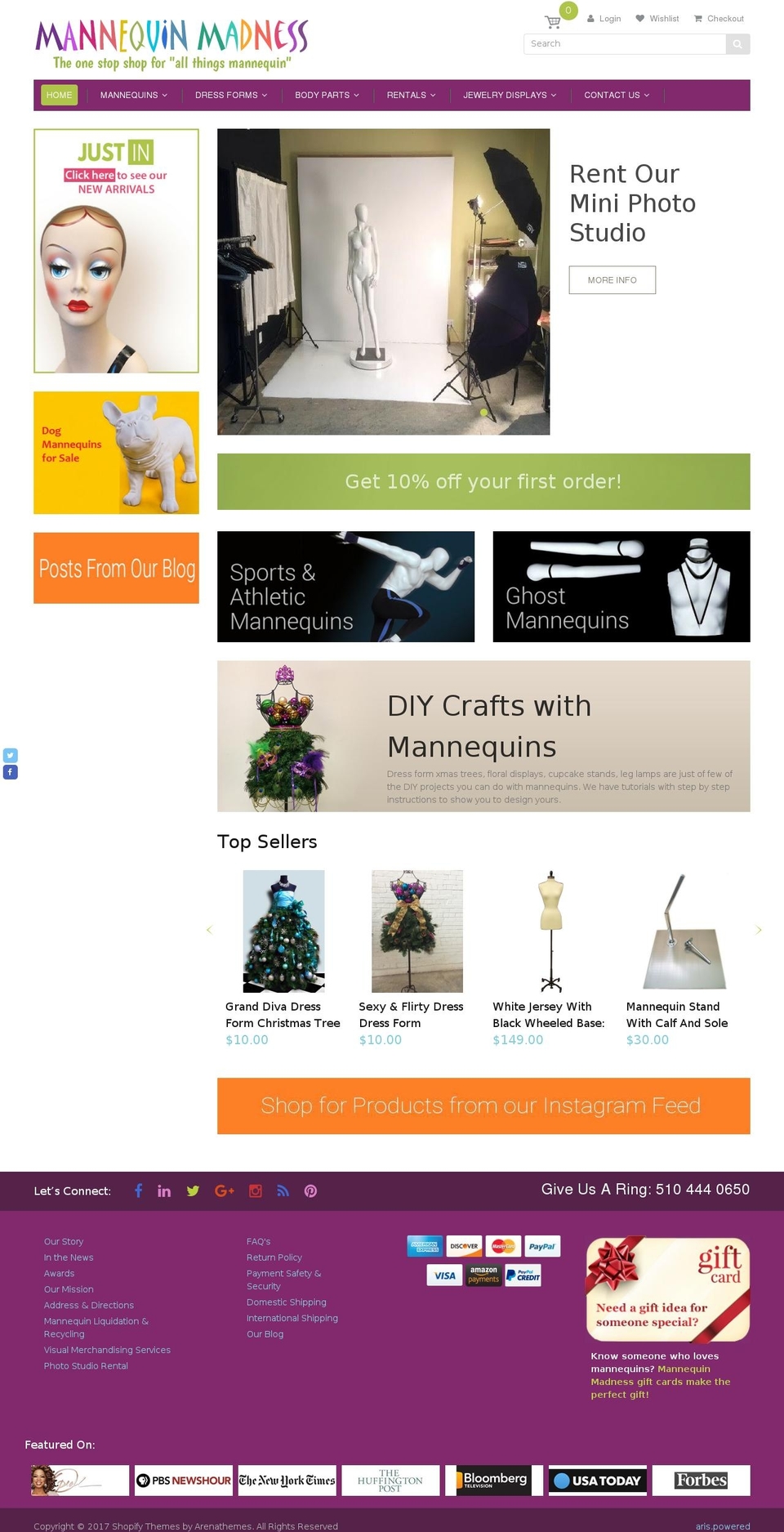 Impulse Shopify theme site example mannequinmadness.com