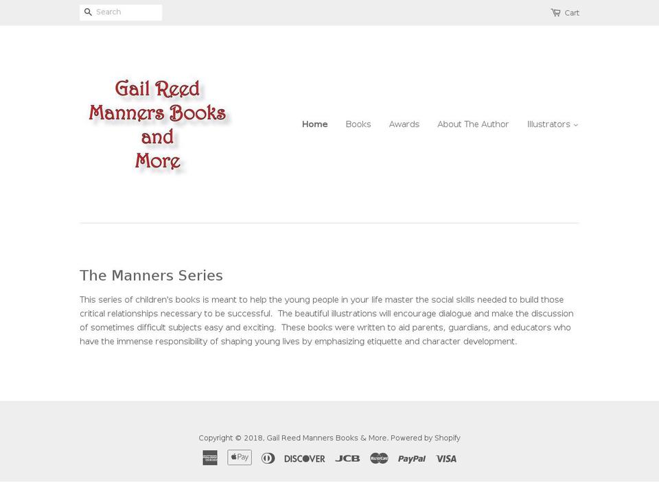 mannersbooks.com — Shopify storefront screenshot