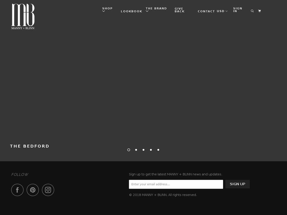 manny-blinn.com shopify website screenshot