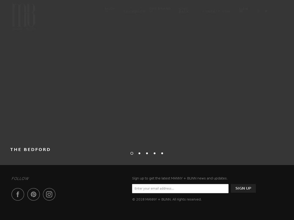 mannyandblinn.com shopify website screenshot