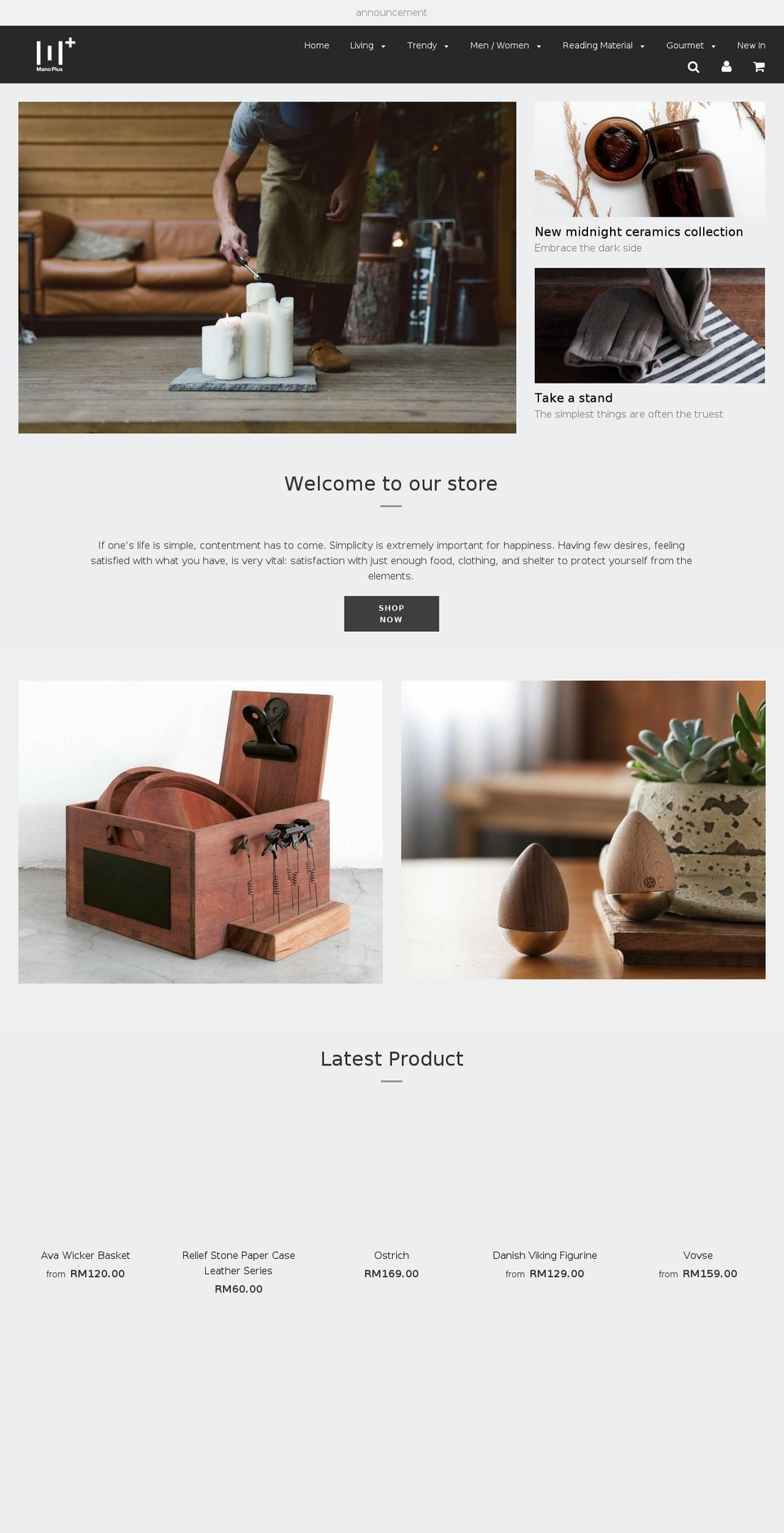 mano-plus.com — Shopify storefront screenshot