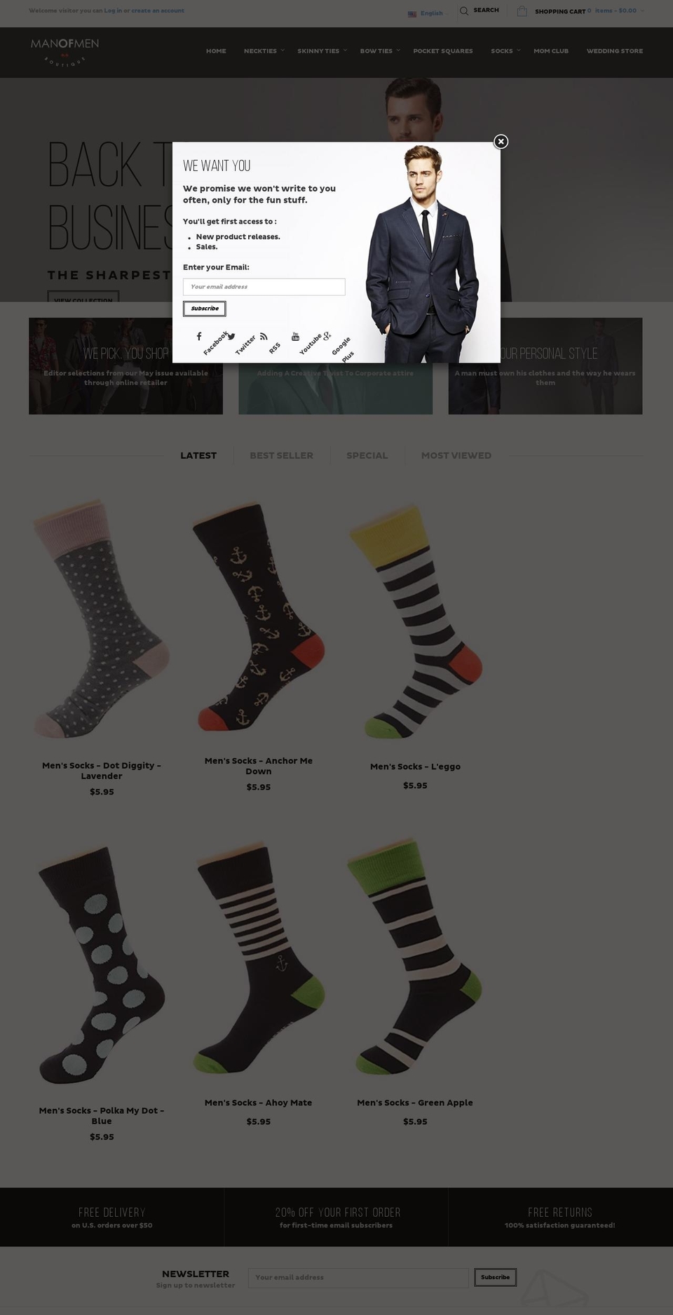 manofmen.com shopify website screenshot