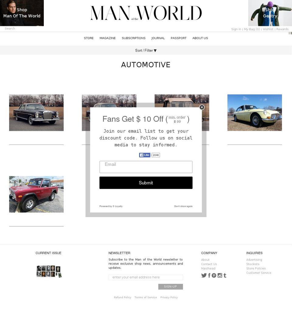 MOTW V.1.8.2 Shopify theme site example manoftheworldcars.com