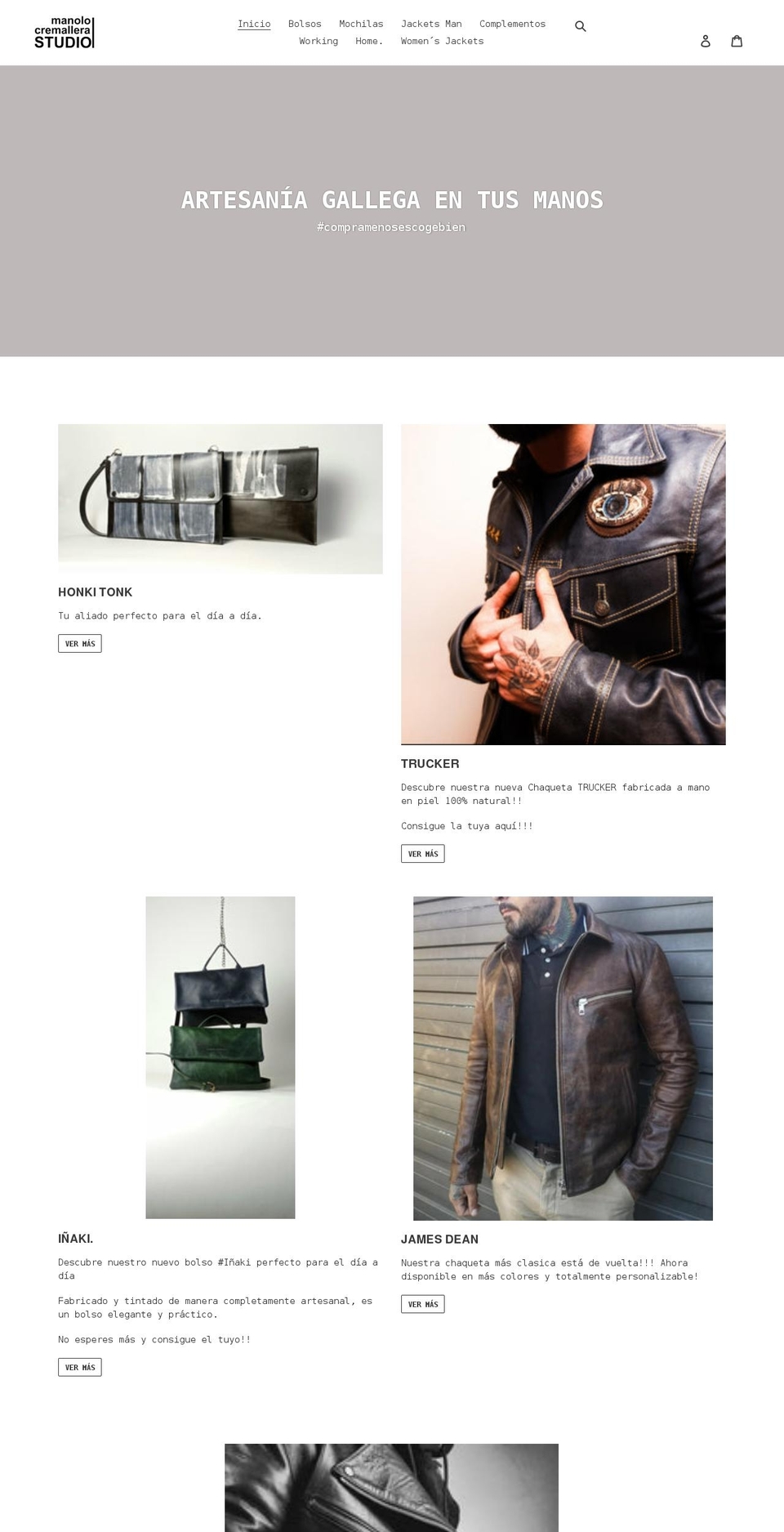 manolocremallera.com shopify website screenshot