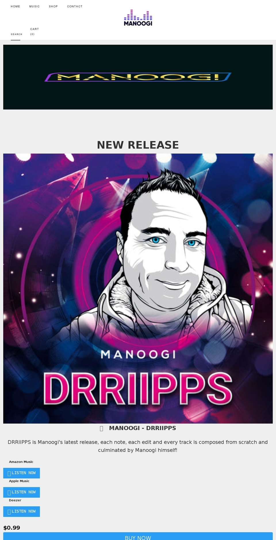 manoogi.com shopify website screenshot