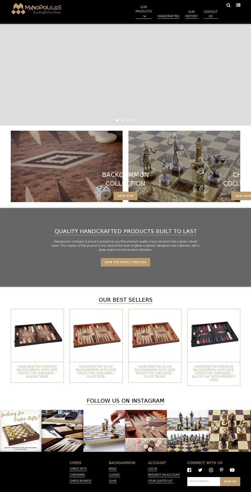 Label Shopify theme site example manopoulos.com