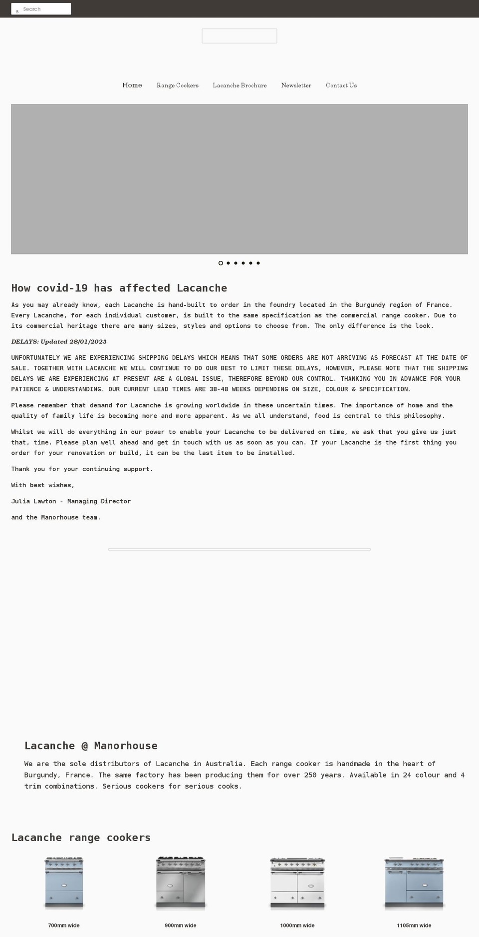 manor.com.au shopify website screenshot
