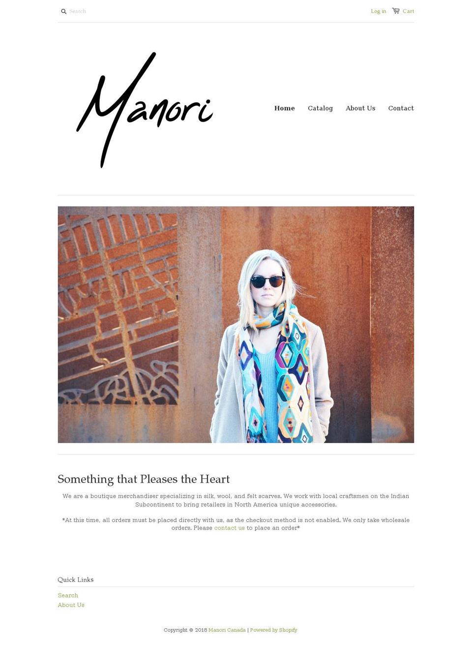 manori.ca shopify website screenshot