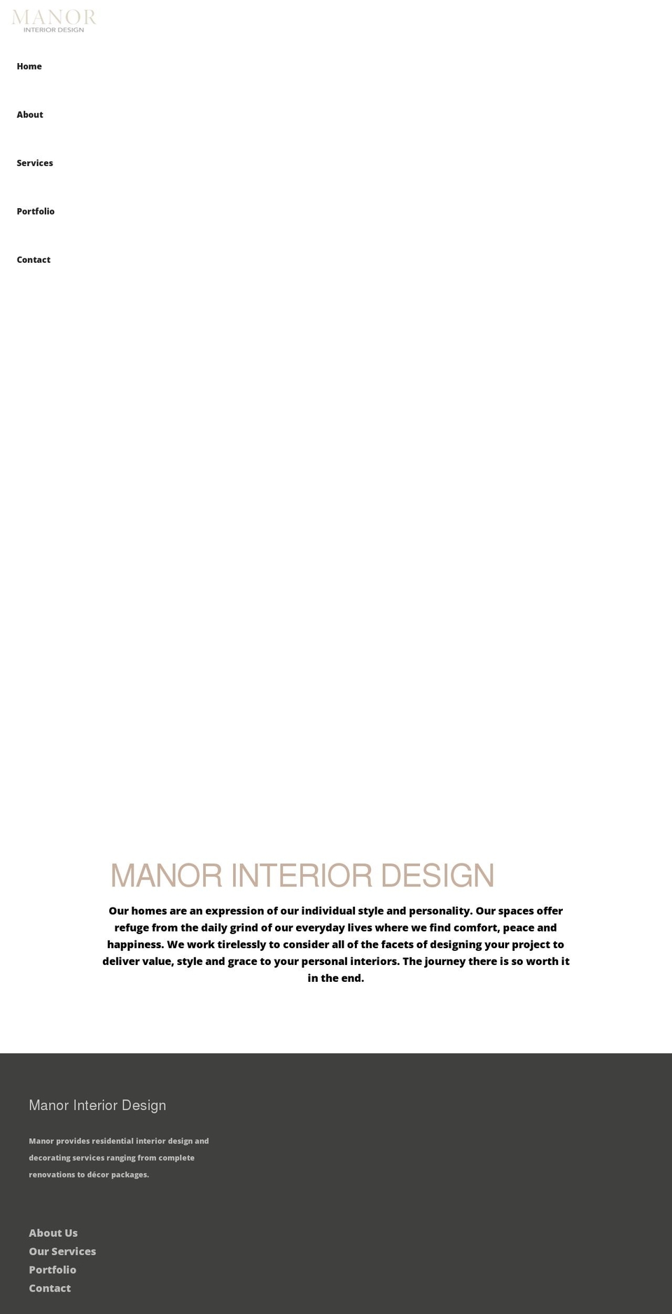 manorinteriordesign.com shopify website screenshot