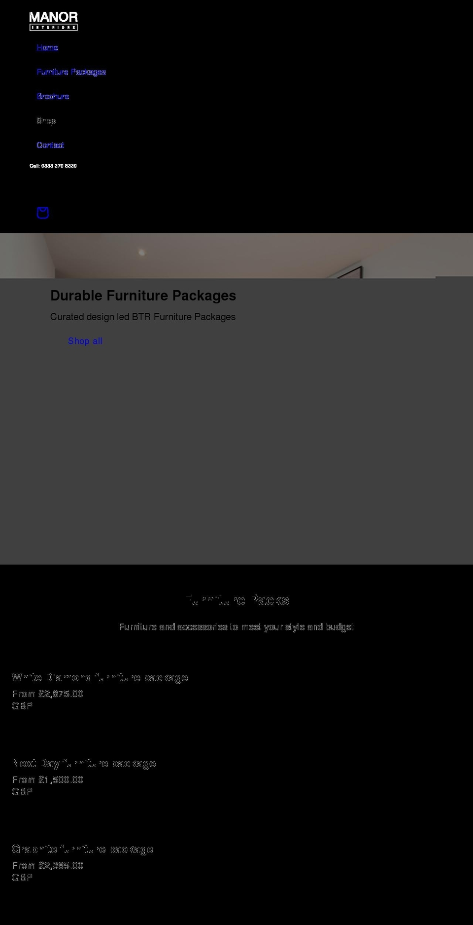 manorinteriors.co.uk shopify website screenshot