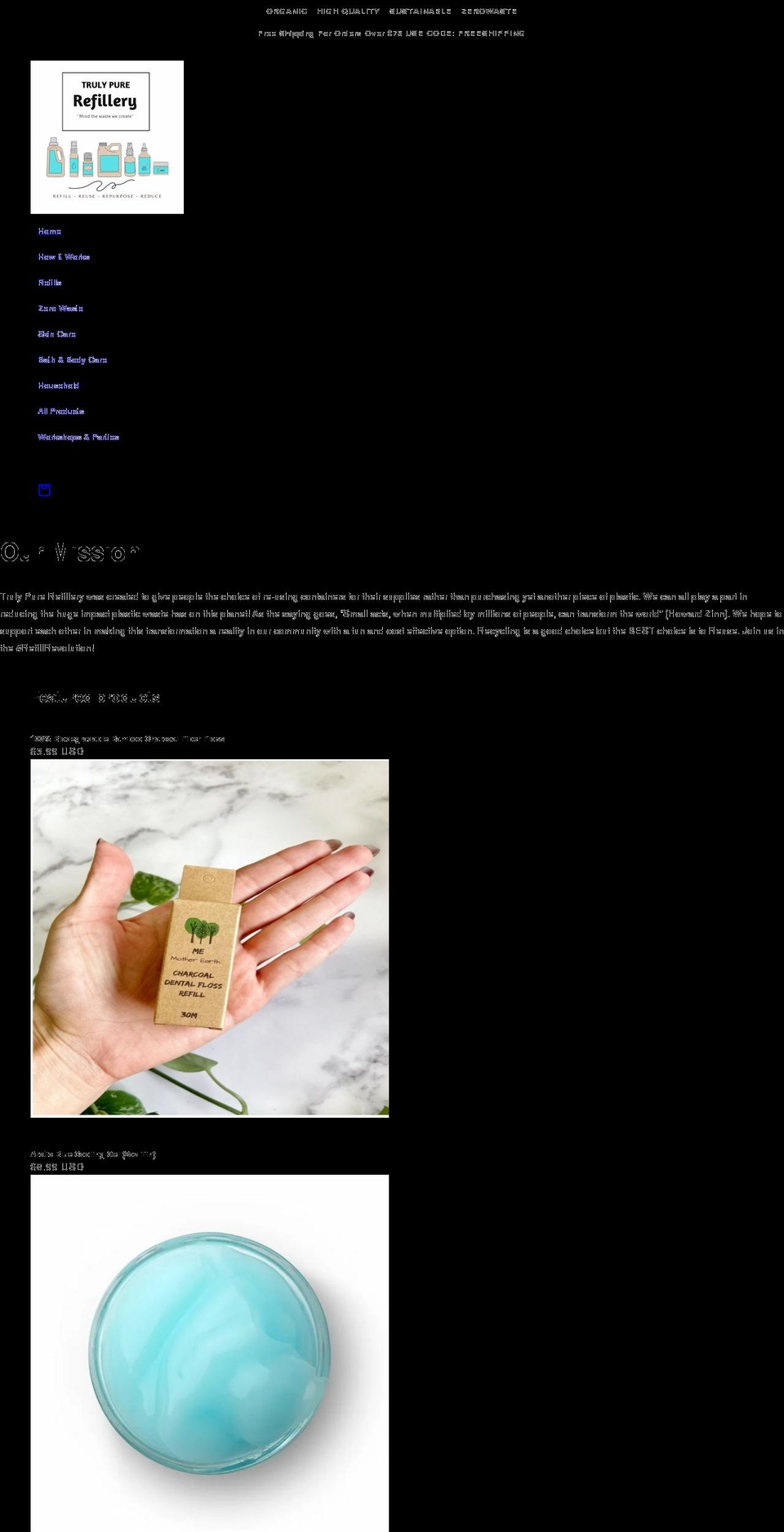 manormarketrefillery.com shopify website screenshot