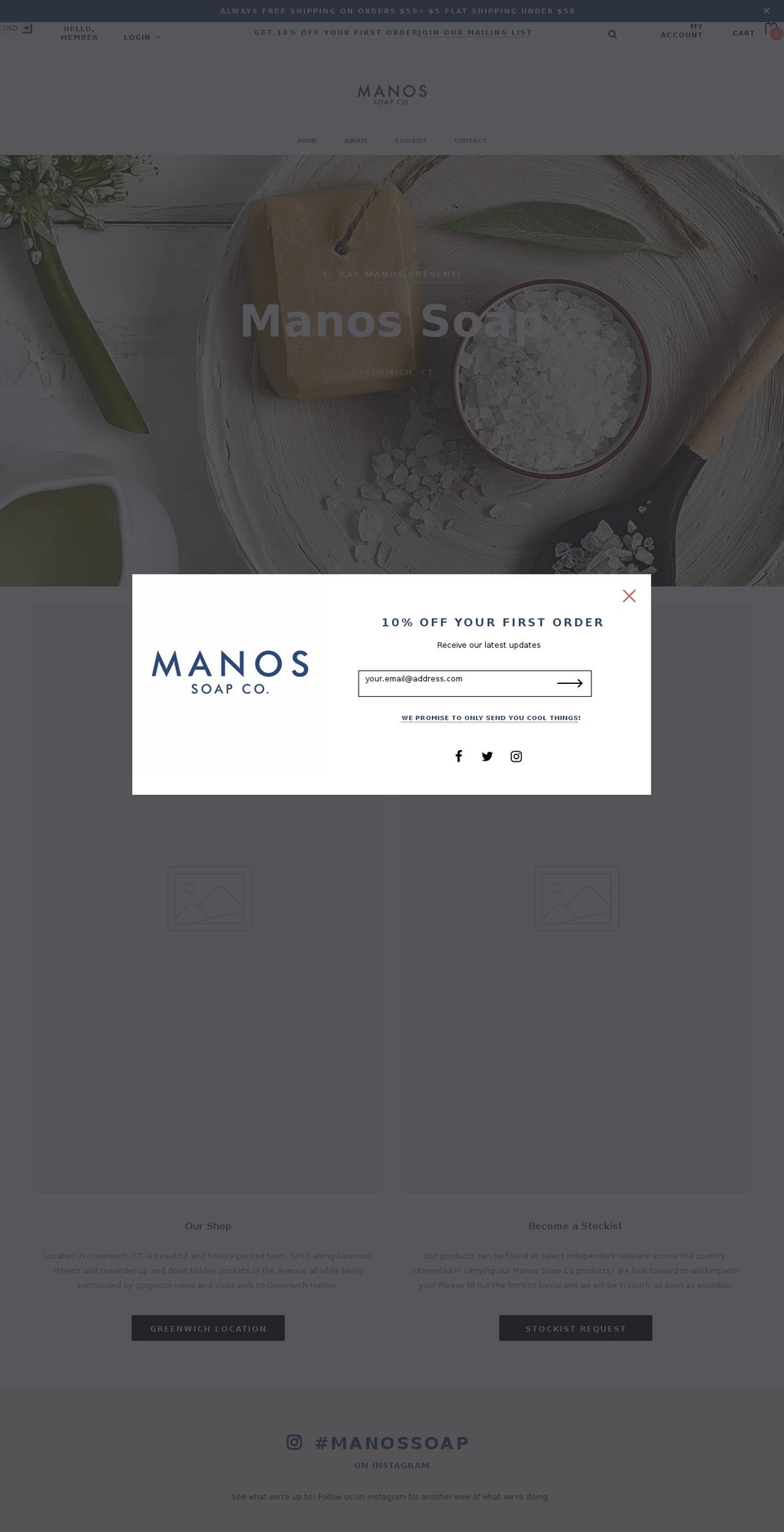 manossoap.com — Shopify storefront screenshot