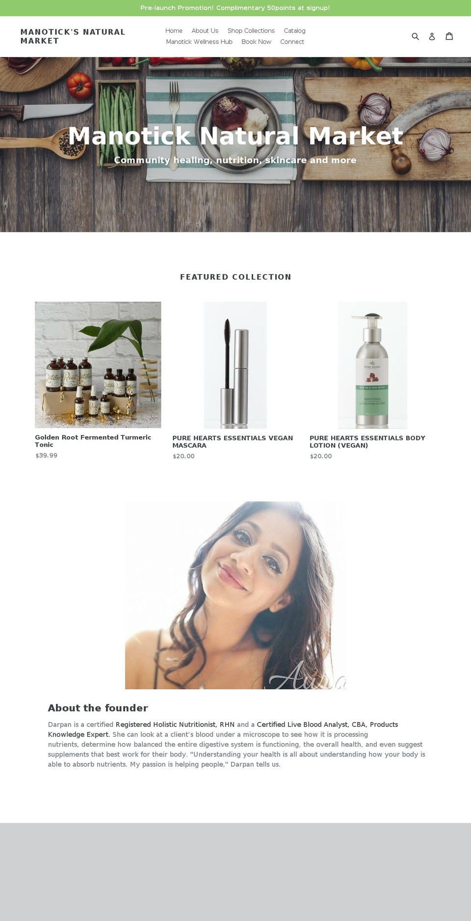 manoticknaturalmarket.ca shopify website screenshot
