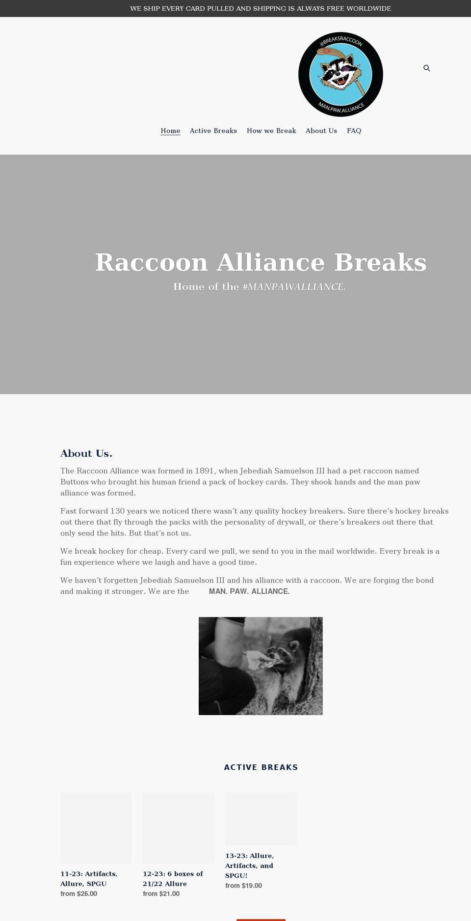 manpawalliance.com shopify website screenshot
