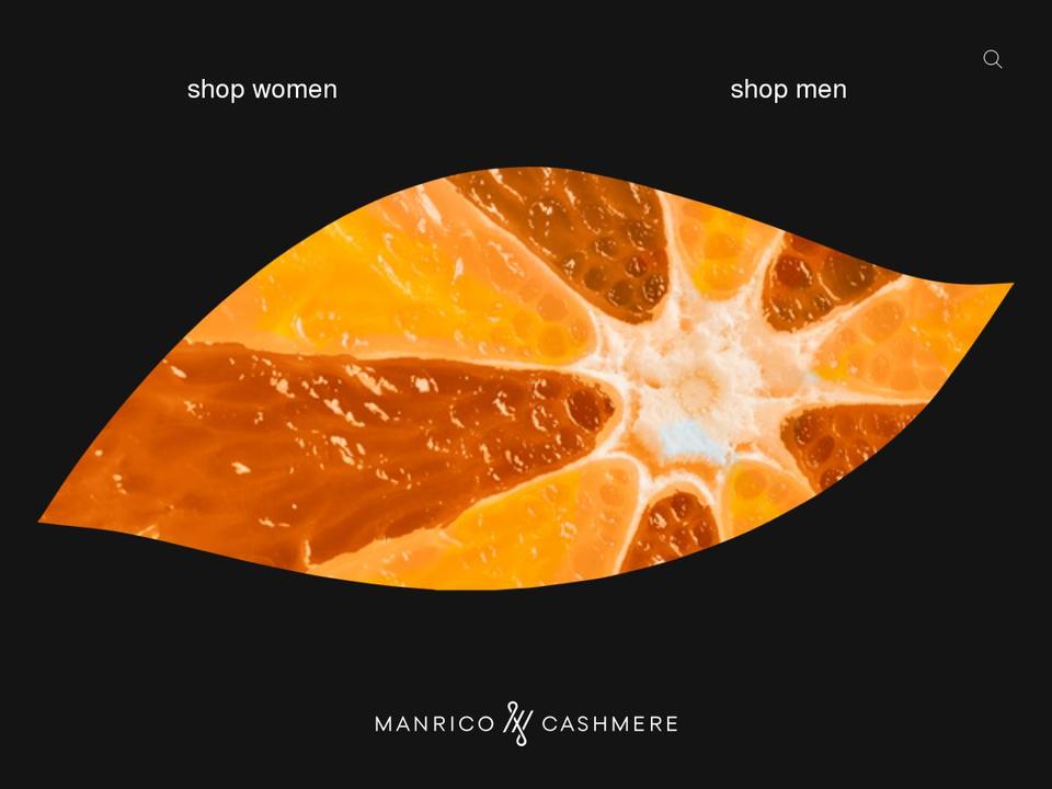 Manrico Shopify theme site example manricocashmere.com