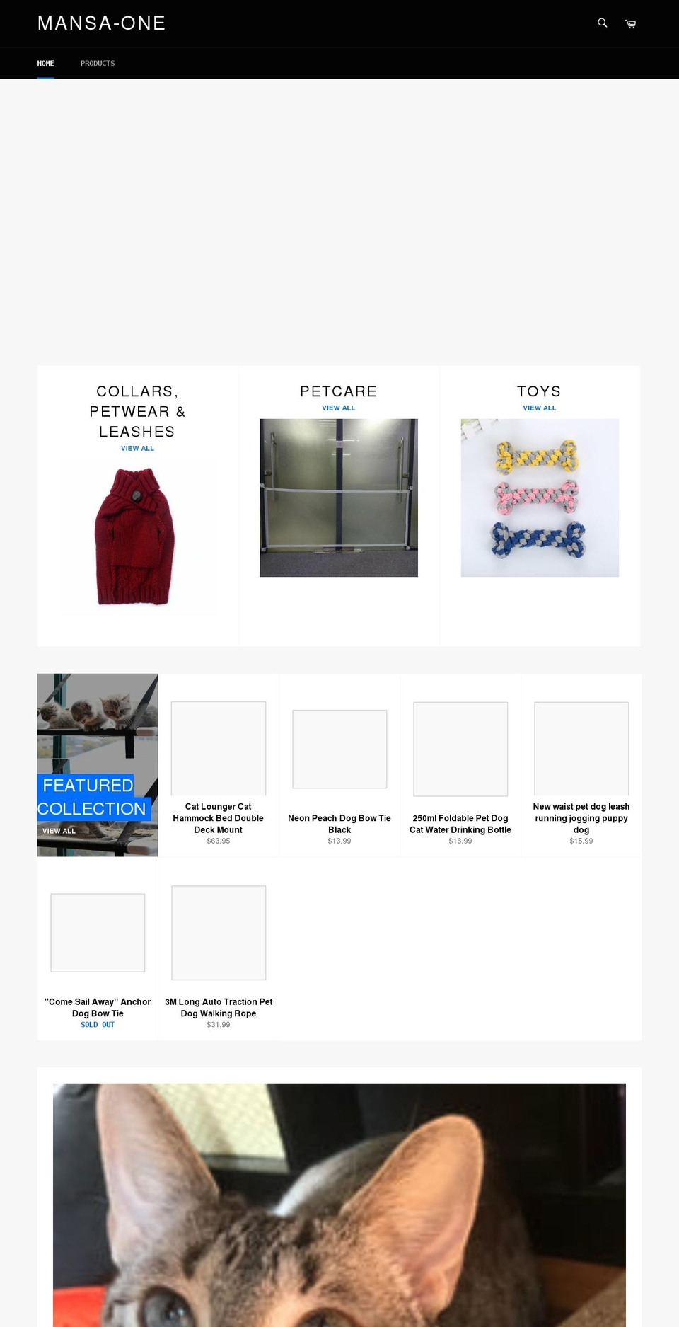 mansa-one.com shopify website screenshot