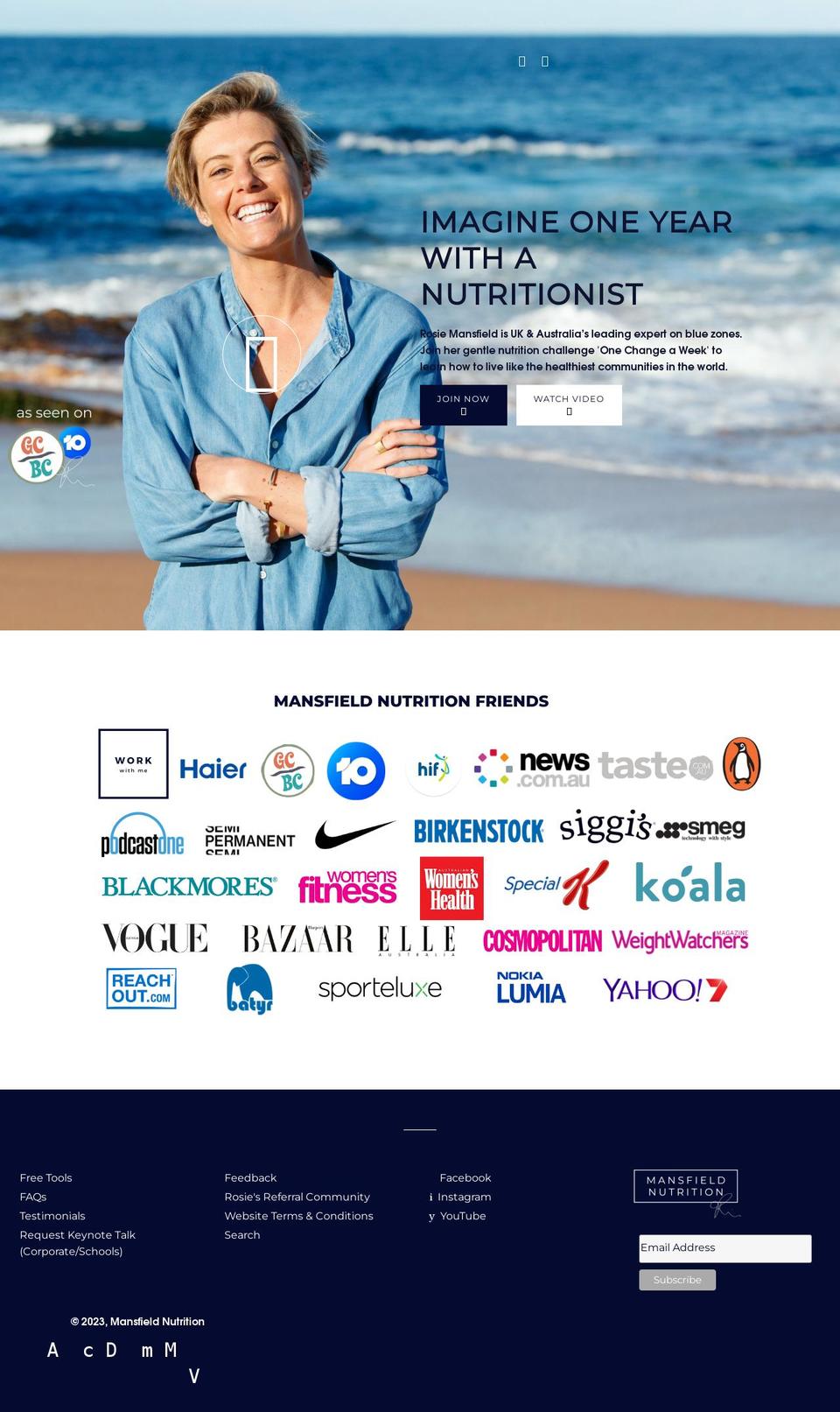 mansfieldnutrition.com shopify website screenshot