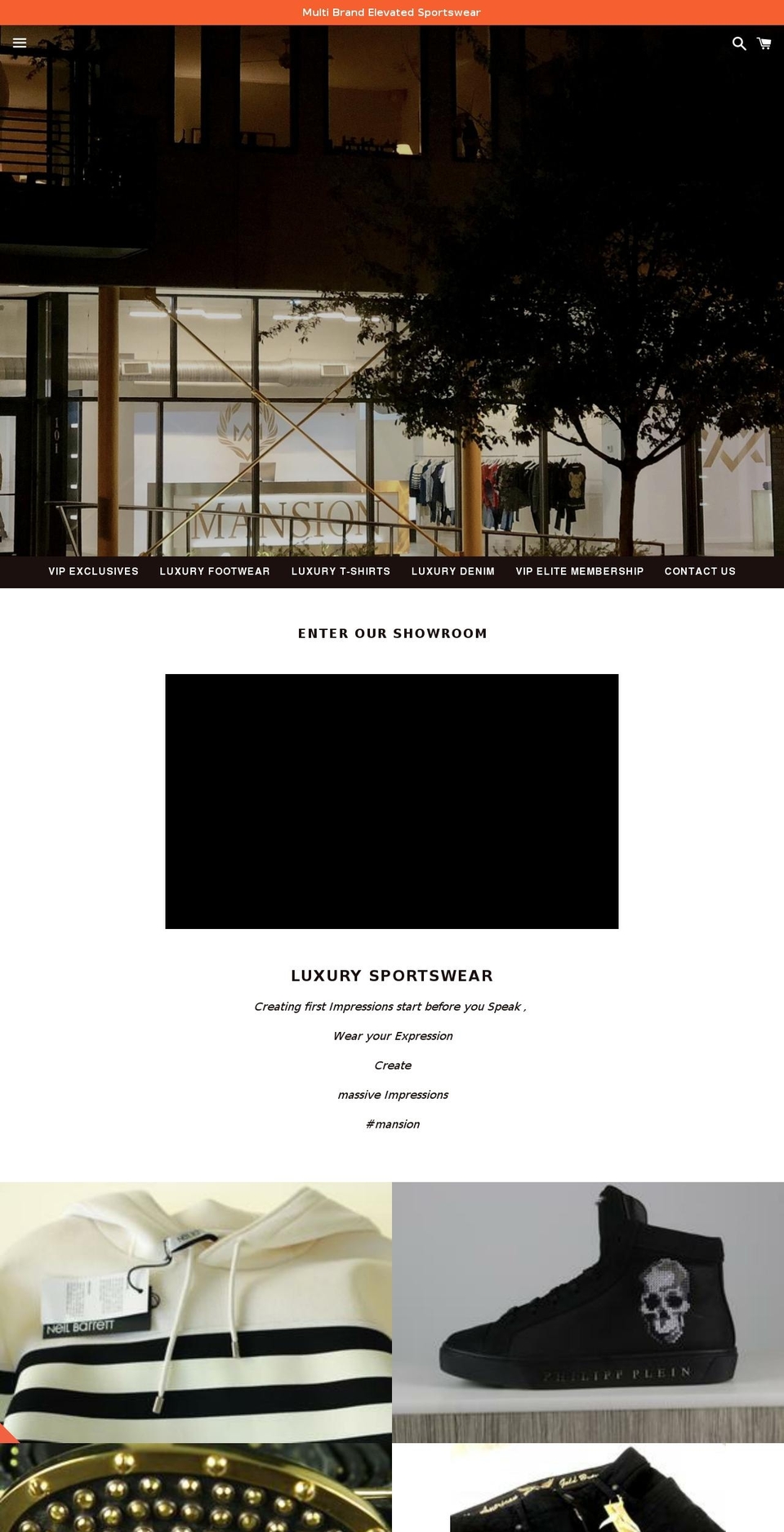 mansionnc.com — Shopify storefront screenshot