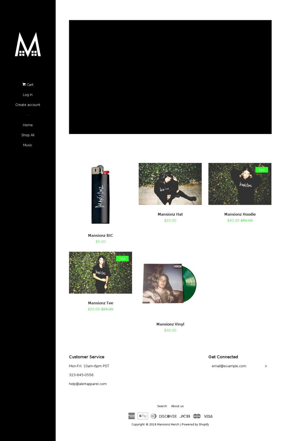mansionz.net shopify website screenshot