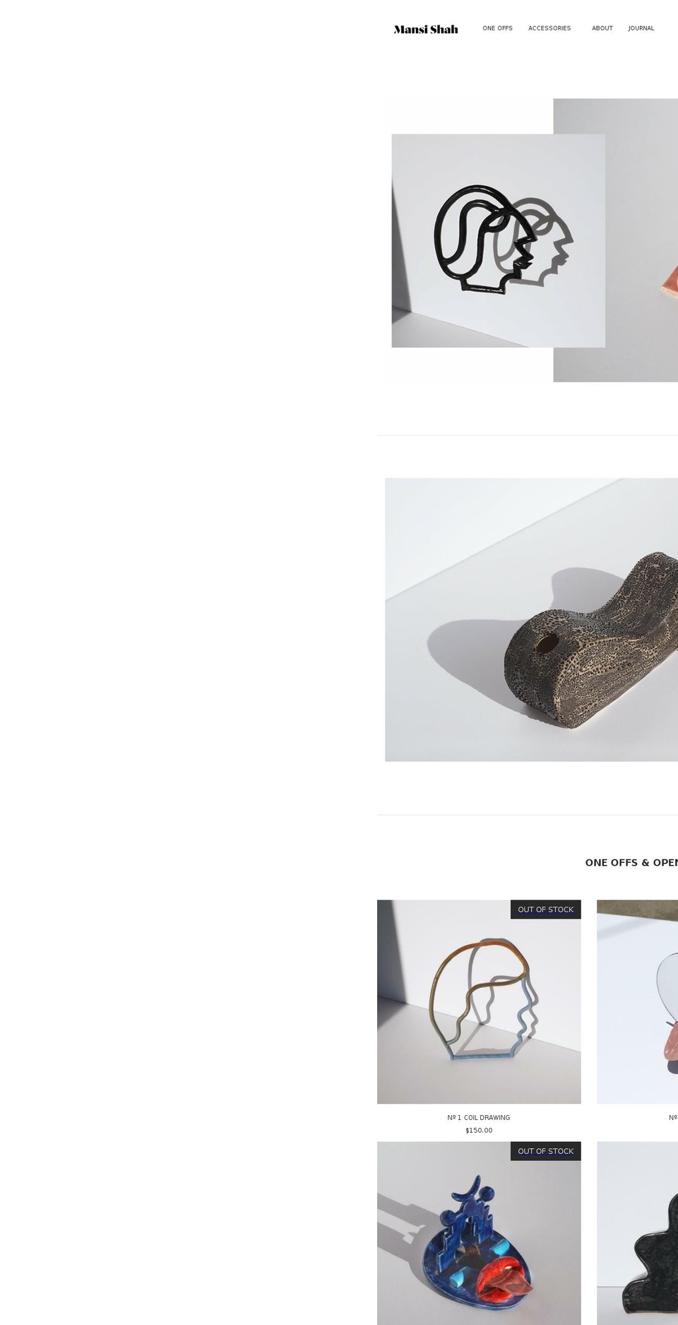 mansishah.net shopify website screenshot