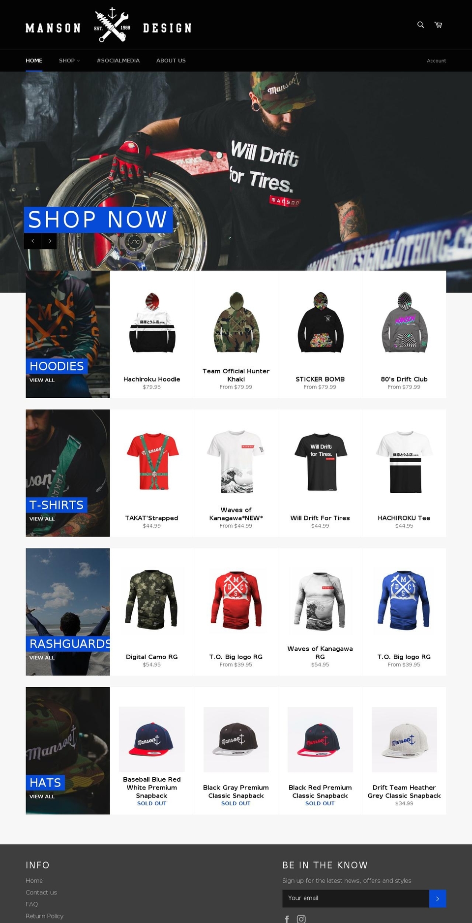 mansondesignclothing.com shopify website screenshot