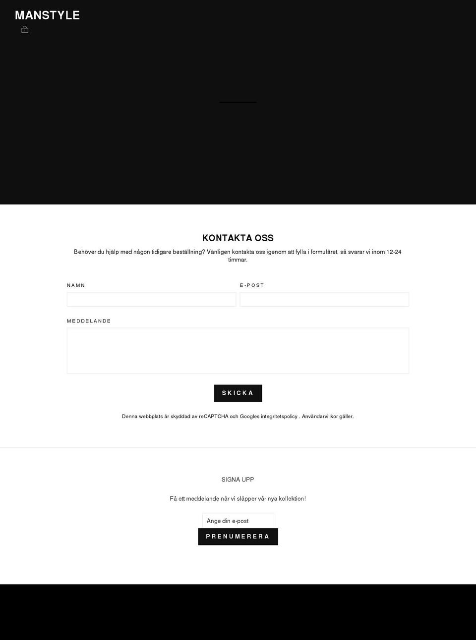 manstyle.se shopify website screenshot