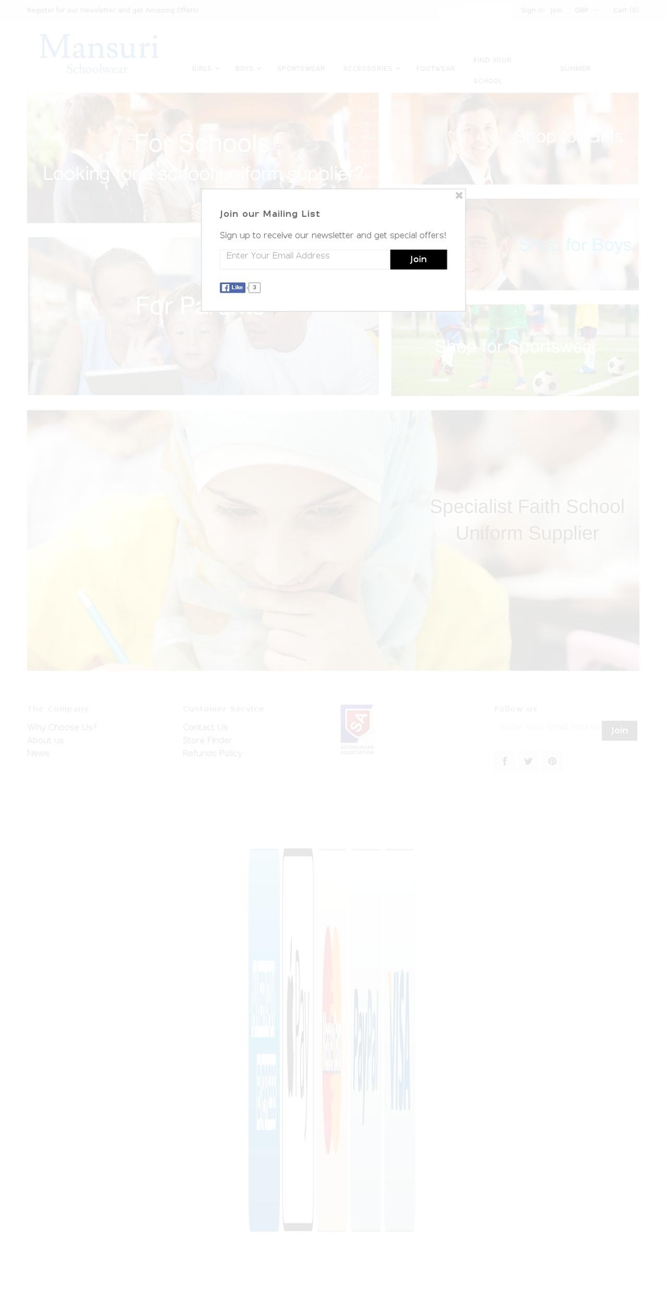 mansuri.co.uk shopify website screenshot