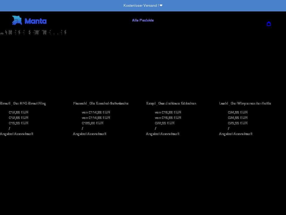 mantadeals.com shopify website screenshot