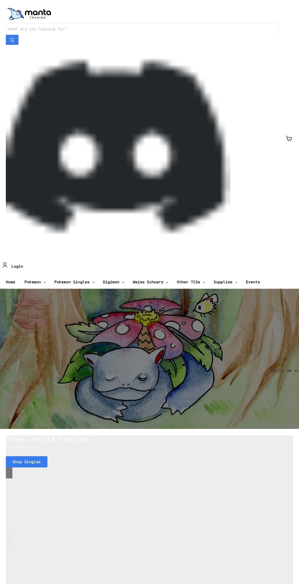 mantatrading.com shopify website screenshot