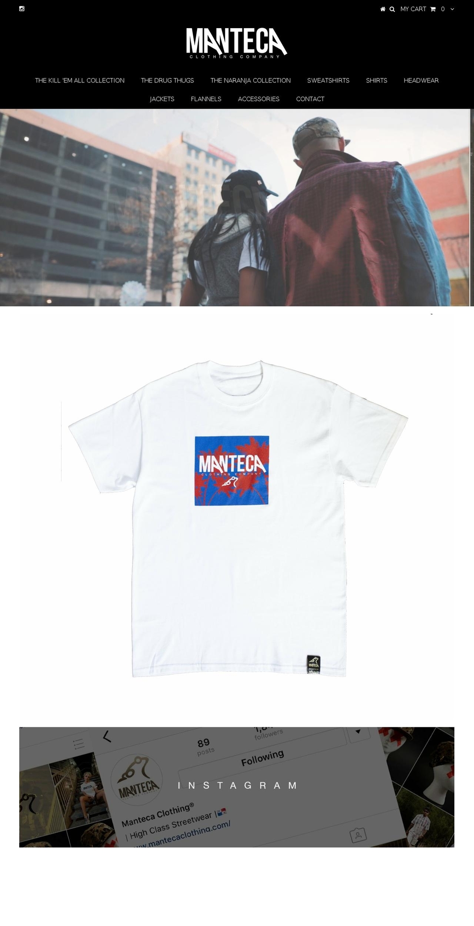 mantecaclothing.com — Shopify storefront screenshot