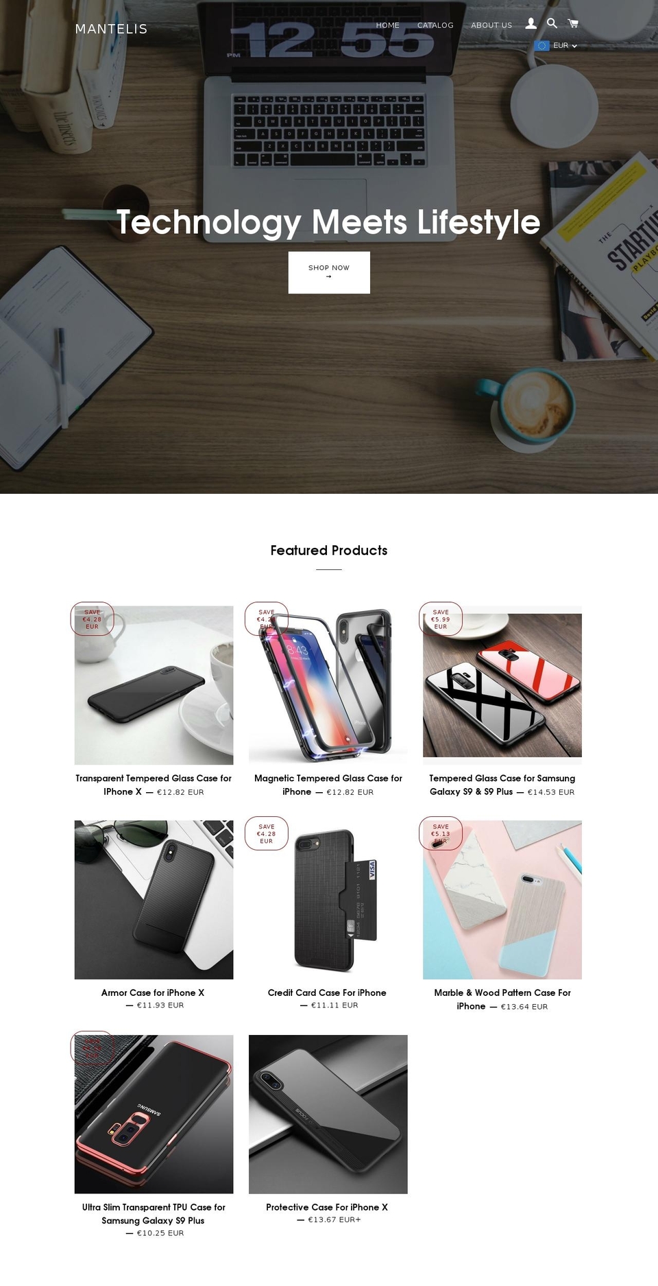 mantelis.com — Shopify storefront screenshot