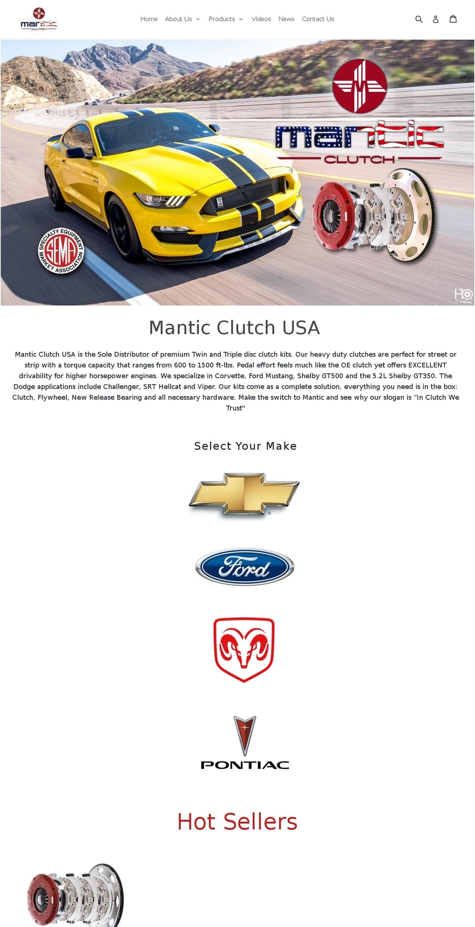 manticclutchusa.com shopify website screenshot