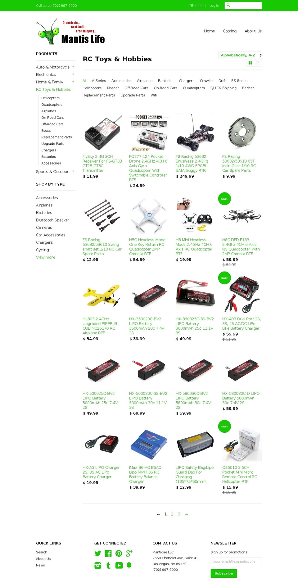 mantisrc.com — Shopify storefront screenshot