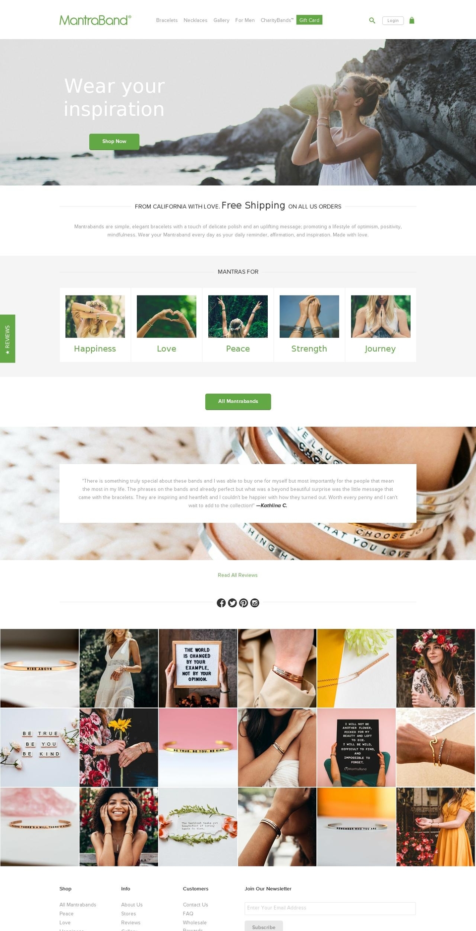 mantrabands.com — Shopify storefront screenshot