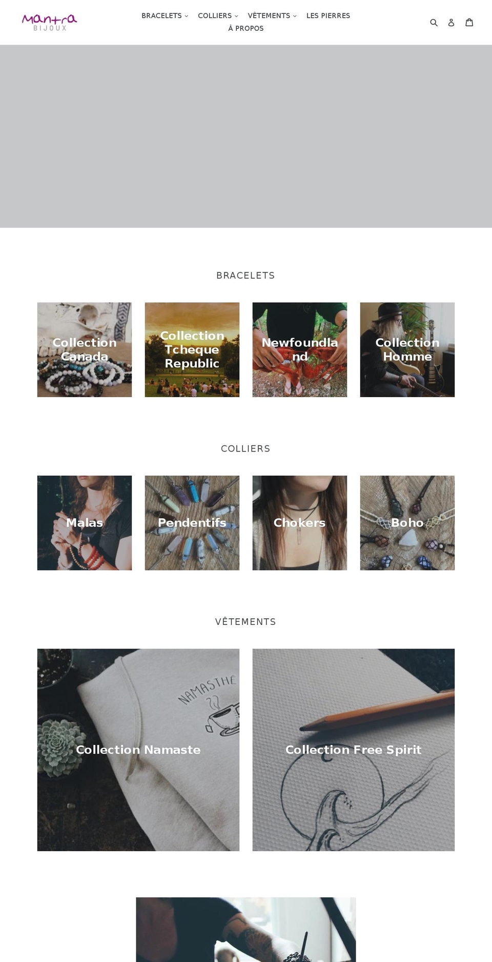 mantrabijoux.com — Shopify storefront screenshot