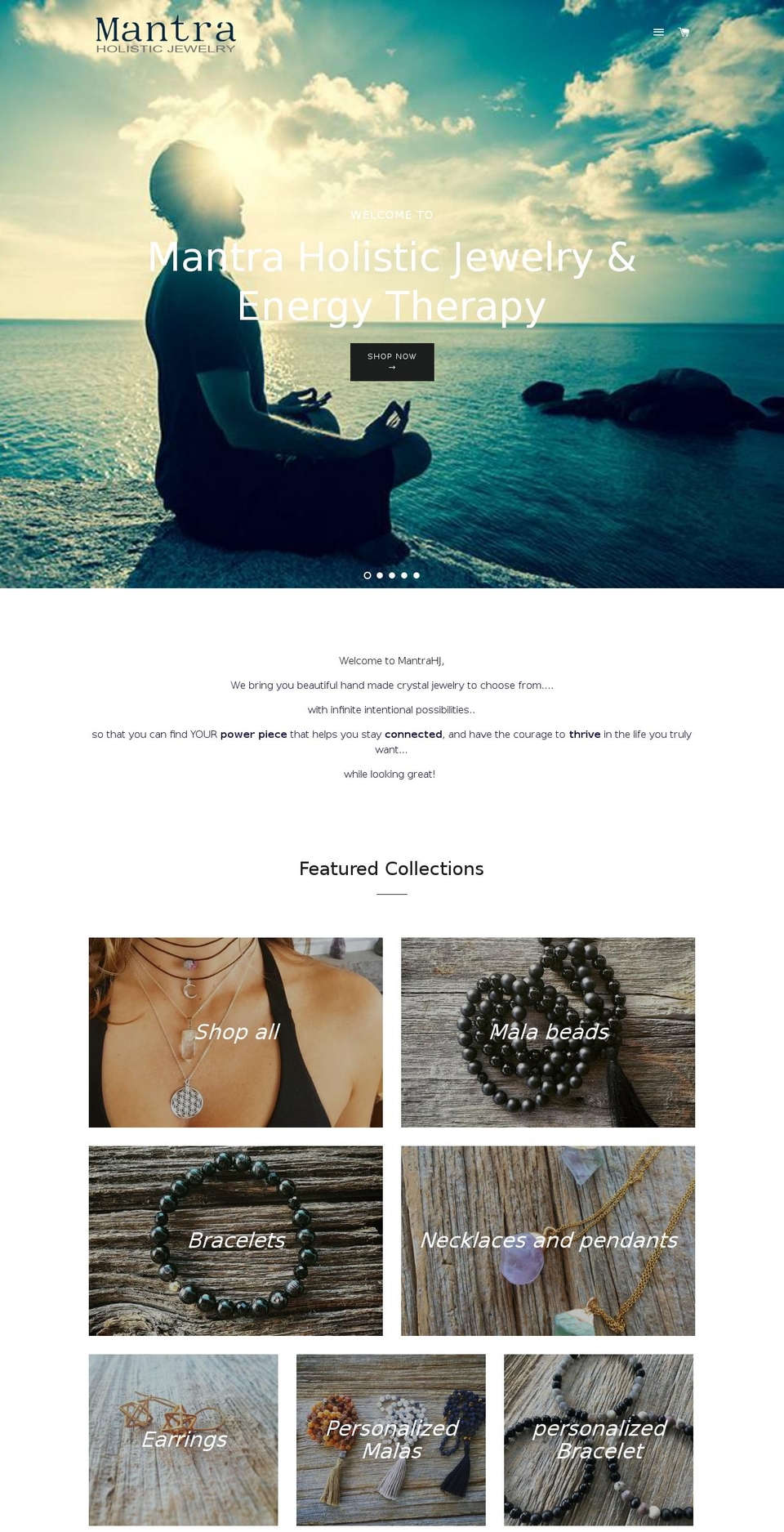 mantrahj.com — Shopify storefront screenshot